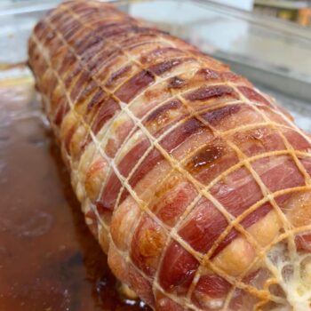 Pollo Relleno Queso y Jamón envuelto en Tocino 2 kg